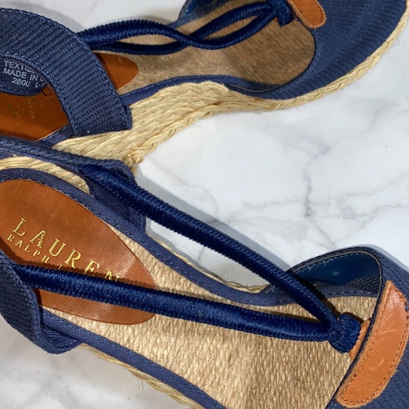 Ralph Lauren Wedge Canvas Sandals - Picture 5 of 5